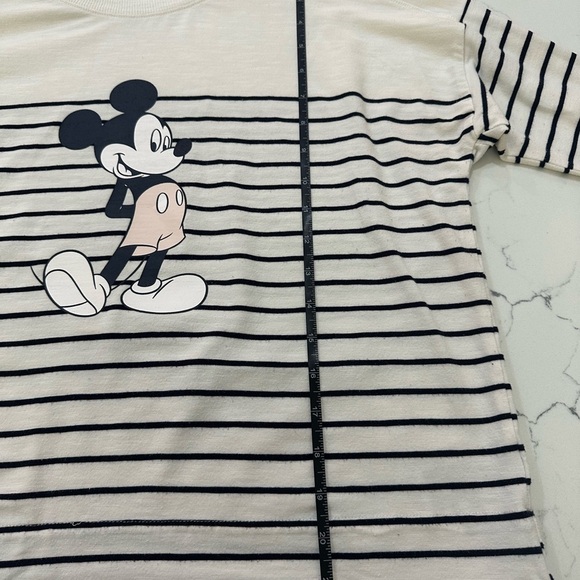 Woman's Gap Mickey Mouse Striped Shirt - Black & White Size Small - Picture 8 of 8